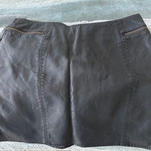 Black pleather skirt.